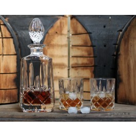 Set pahare si sticla de whisky din cristal de Bohemia - Precious - Nr catalog 1088 (Pahare cu sticla)
