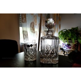 Set pahare si sticla de whisky din cristal de Bohemia - Sheffield - Nr catalog 2693 (Pahare cu sticla)