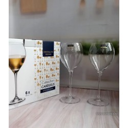 Pahare vin alb/rosu 390 ml Bohemia cristalin- Carduelis- Nr. catalog 3429