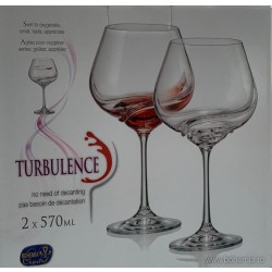 Set 2 pahare vin 570 ml Bohemia cristalit - Turbulence - Nr catalog 3392 (Pahare)