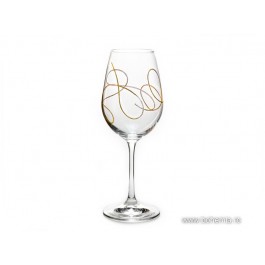 Set 2 pahare vin Bohemia Cristalit - String Gold - Nr catalog 3073 (Pahare)