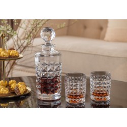 Set sticla si pahare pentru whisky Bohemia cristalit - Diamond