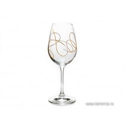 Set 2 pahare vin Bohemia Cristalin - String Gold - Nr catalog 3073 (Pahare)