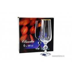 Set pahare sampanie Bohemia cristalin - Claudia Gold - Nr catalog 3819