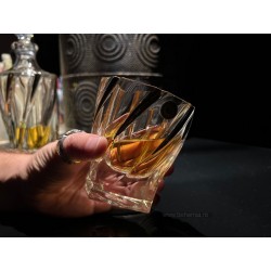 Pahare de whisky Bohemia cristalin- Ponti Twist Gold-Nr. catalog 3988