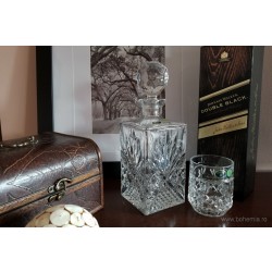 Set pahare si sticla de whisky din cristal de Bohemia - Madrid - Nr catalog 2670 (Pahare cu sticla)