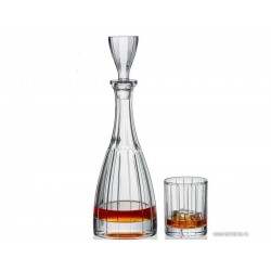 Set 6 pahare de whisky si sticla din cristal de Bohemia - Caren - Nr catalog 794