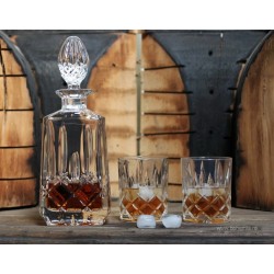 Set pahare si sticla de whisky din cristal de Bohemia - Sheffield - Nr catalog 3391
