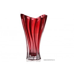 Vaza 32 cm Bohemia cristalin- Venus Plantica Rosu - Nr catalog 3012