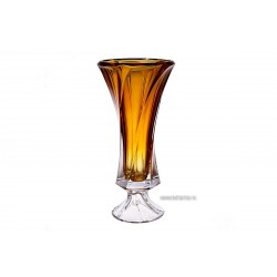 Vaza cu talpa 40 cm Bohemia cristalin - Mozart Caramel - Nr catalog 4193