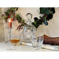 Set sticla si 6 pahare de whisky din cristal de Bohemia - Symphony - Nr. catalog 346